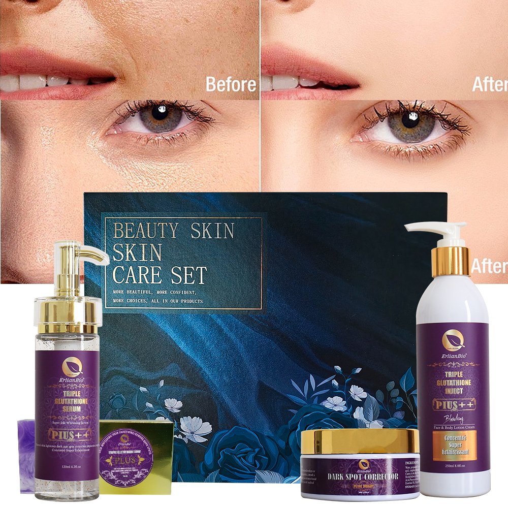 Private Label Skin Care Set L-Glutathione Brightening Skin Double Glutathione Body&Face Whitening Set