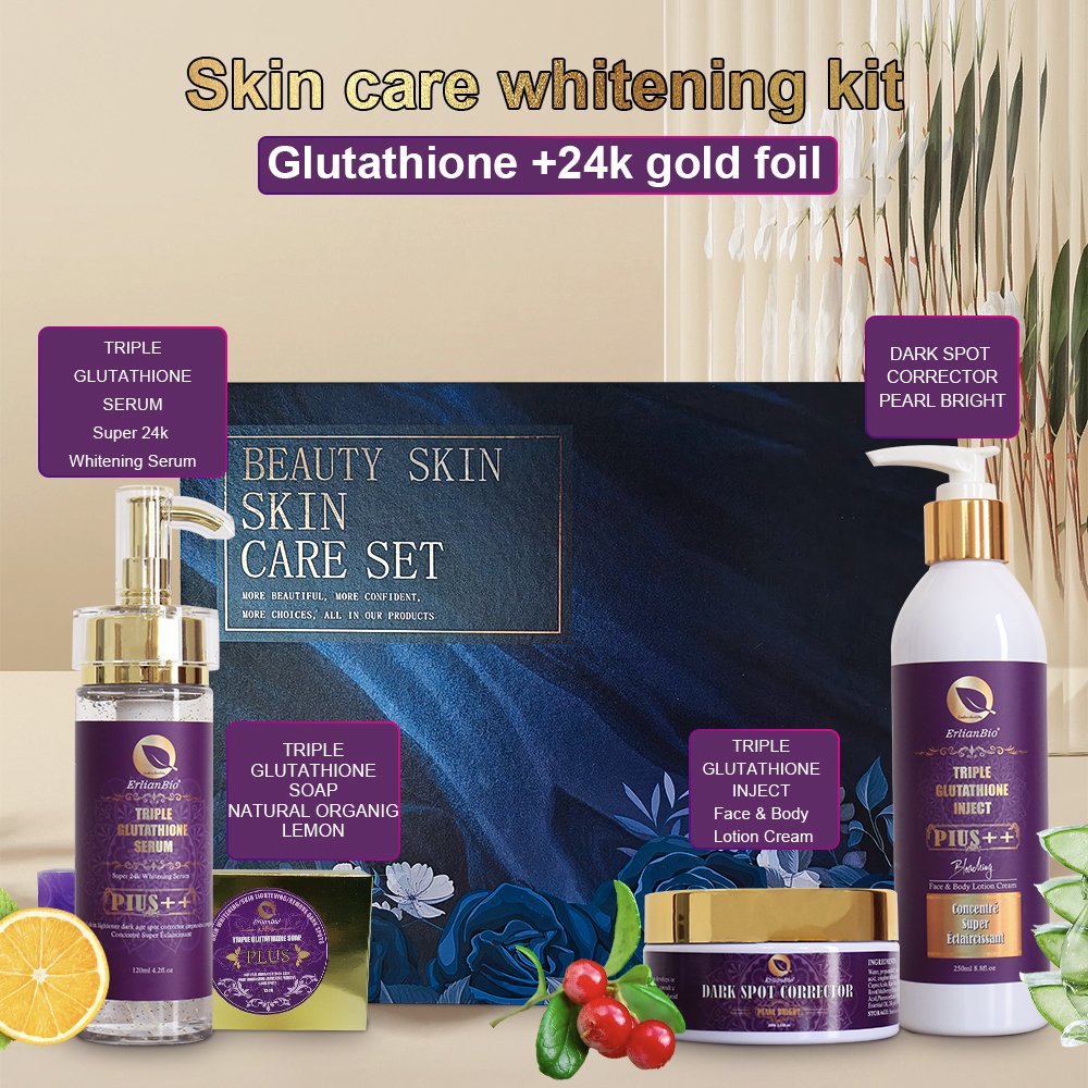 Private Label Skin Care Set L-Glutathione Brightening Skin Double Glutathione Body&Face Whitening Set