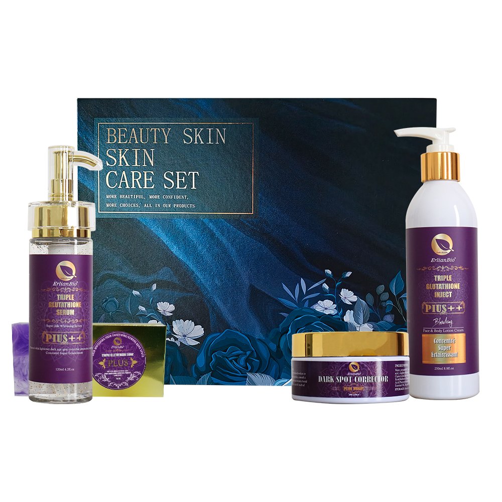 Private Label Skin Care Set L-Glutathione Brightening Skin Double Glutathione Body&Face Whitening Set