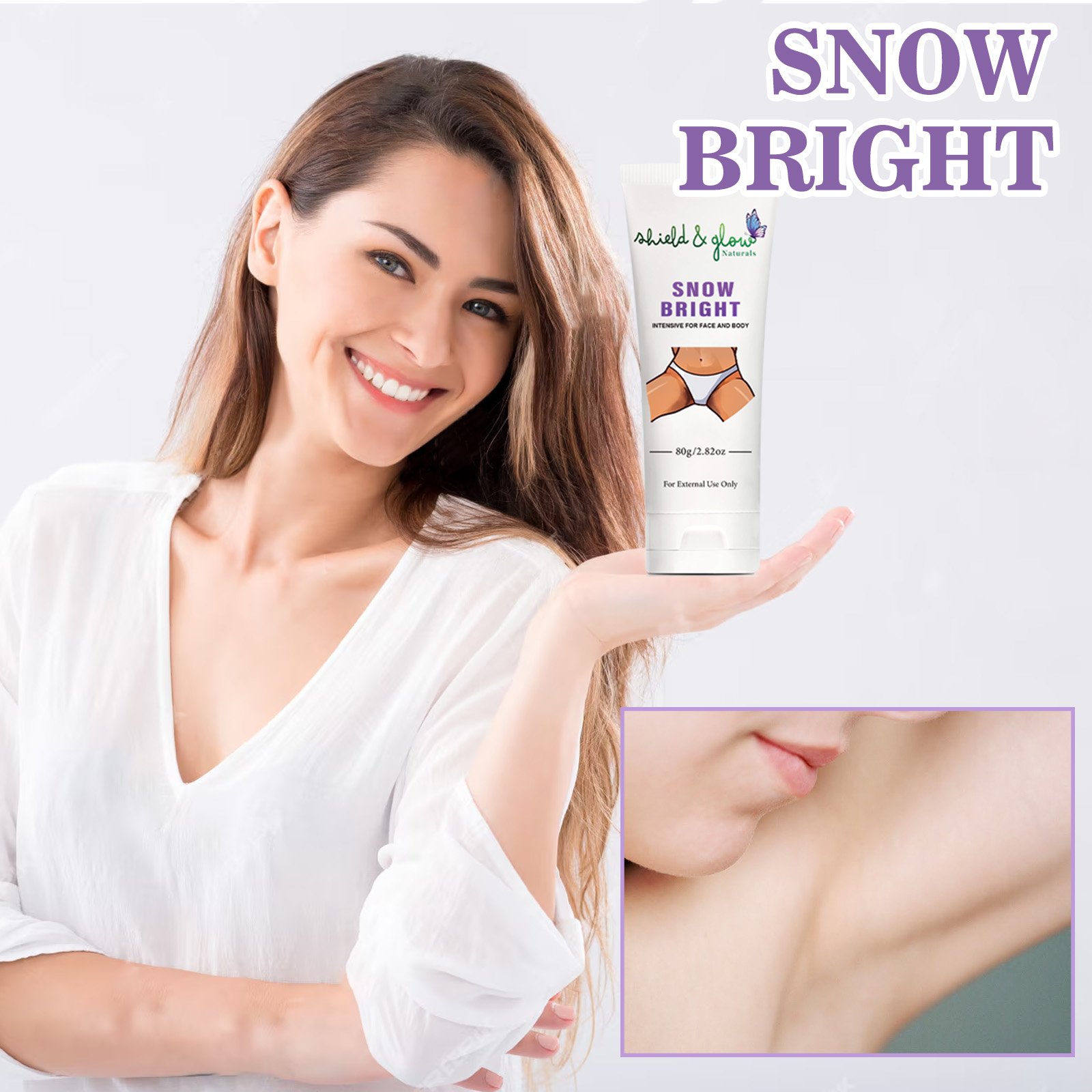 Private Label Face Body 7days Whitening Snow Bright Cream Whitening Fastest Bright Private Parts Strongest Whitening Cream