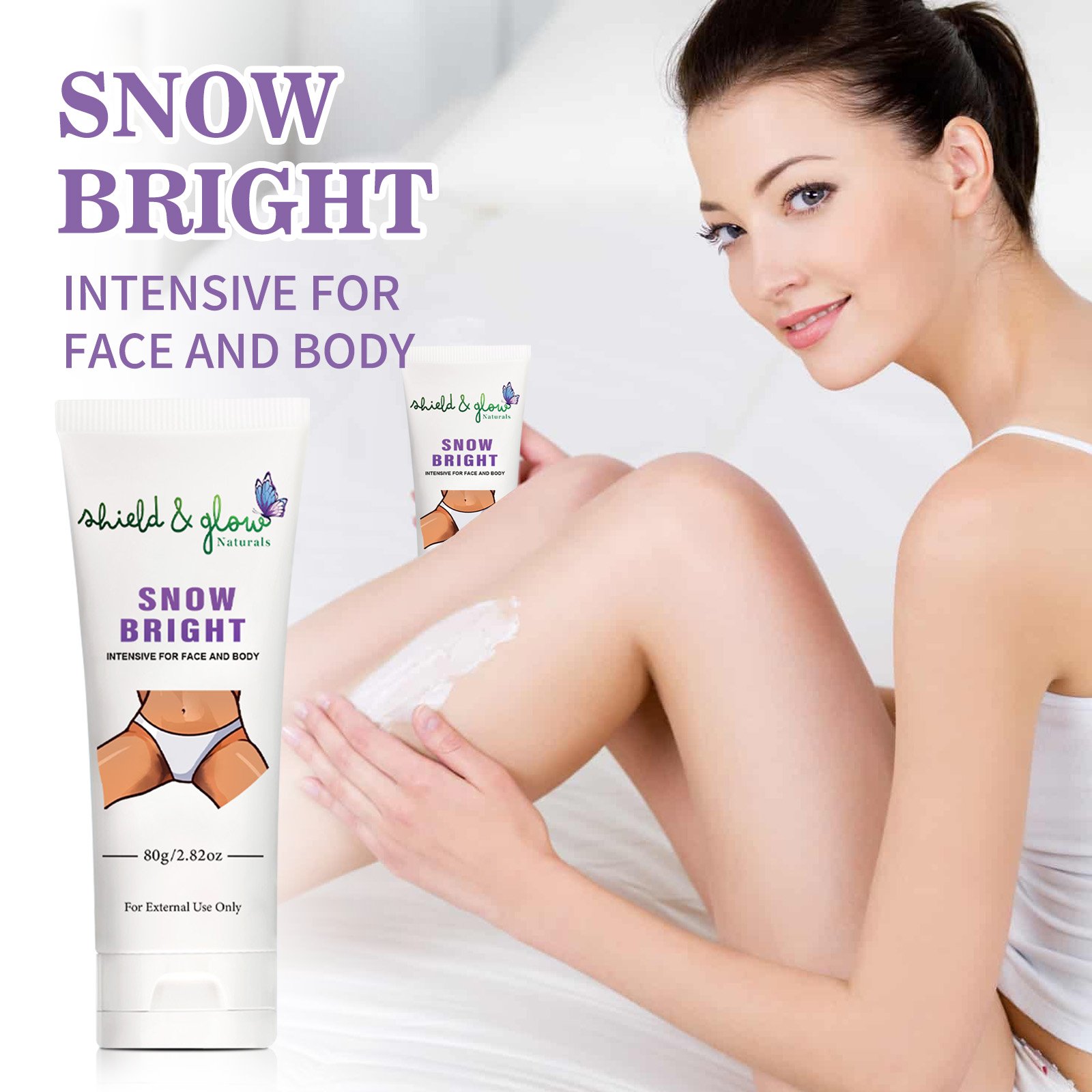 Private Label Face Body 7days Whitening Snow Bright Cream Whitening Fastest Bright Private Parts Strongest Whitening Cream