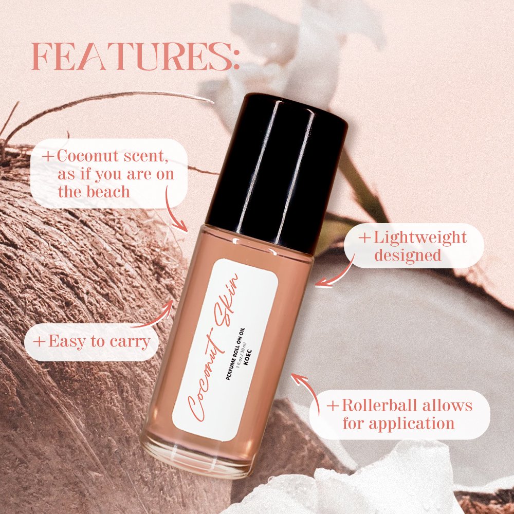 KOEC Perfume Roll On Oil (Coconut Skin) Wholesale Long-Lasting Fragrance Perfume Spray Scent Luxury Perfume Gift Body Mist
