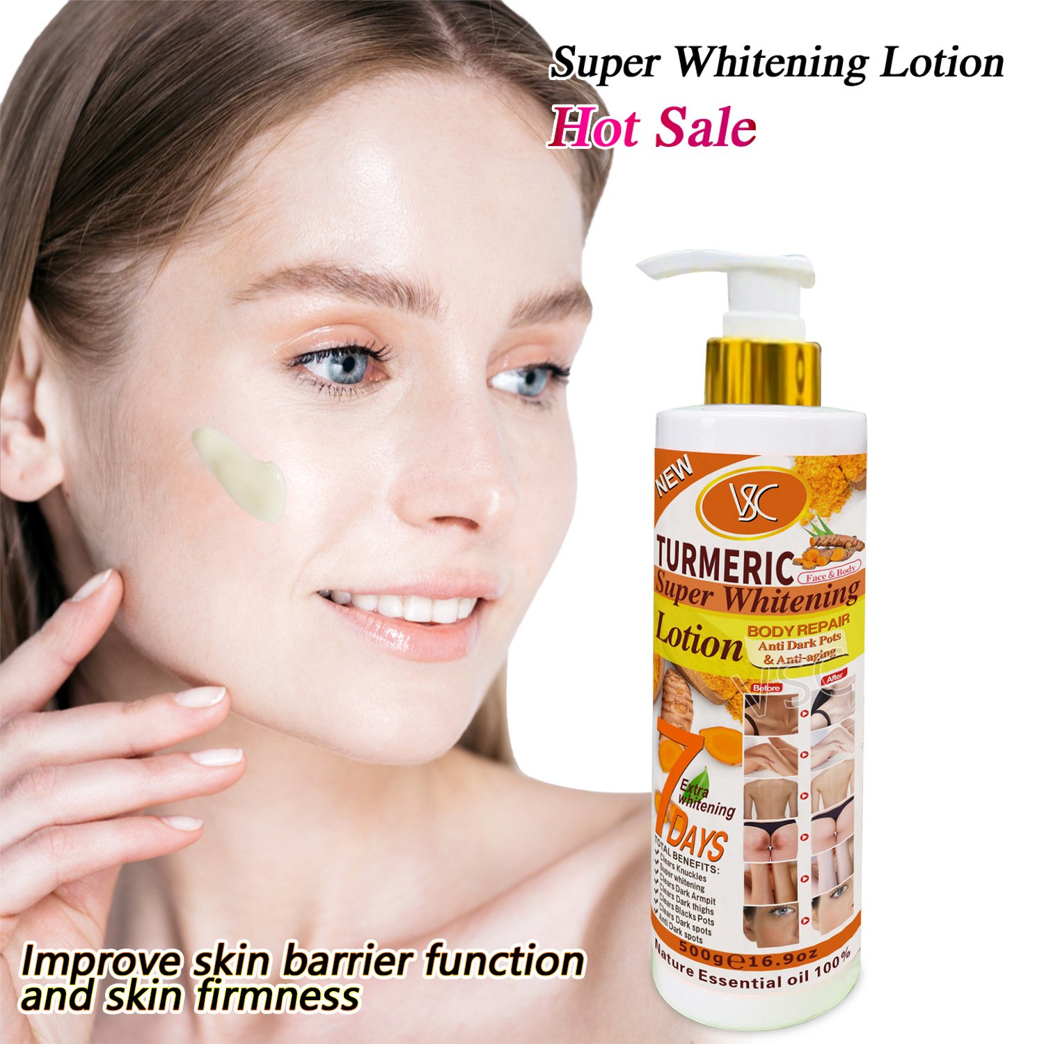 Hot Sale Turmeric Body Lotion Moisturizing Lotion Brightening And Moisturizing Skin Nourishing And Firming Massage Lotion