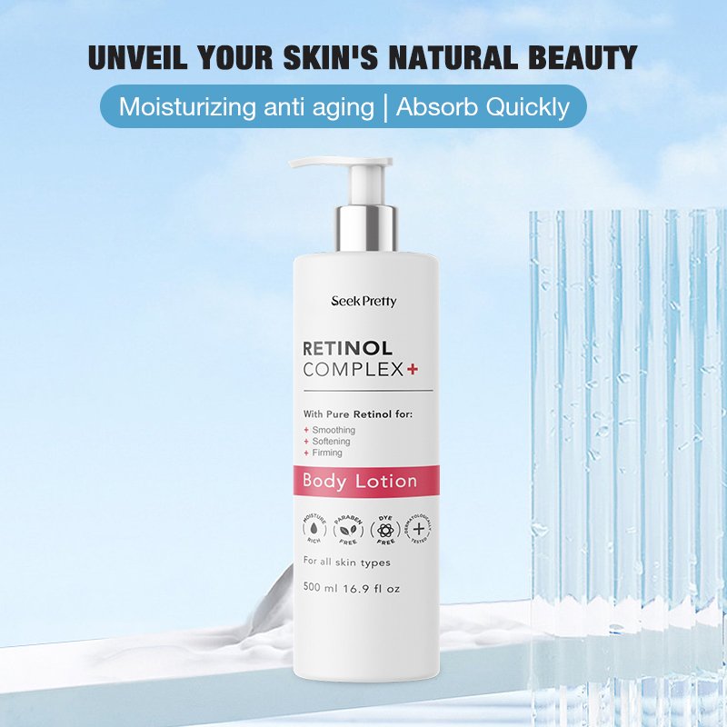 Custom Private Label Organic Retinol Moisturizer Bodi Lotion Cream Moisturizing Milk Body Lotion For Men Women