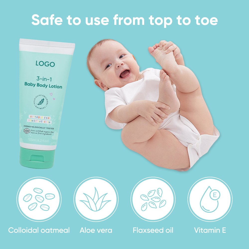Natural Organic Ocolloidal Oatmeal Lightweight Hydrating Moisturizing Non Sticky Hypoallergenic Baby Baby Body Lotion