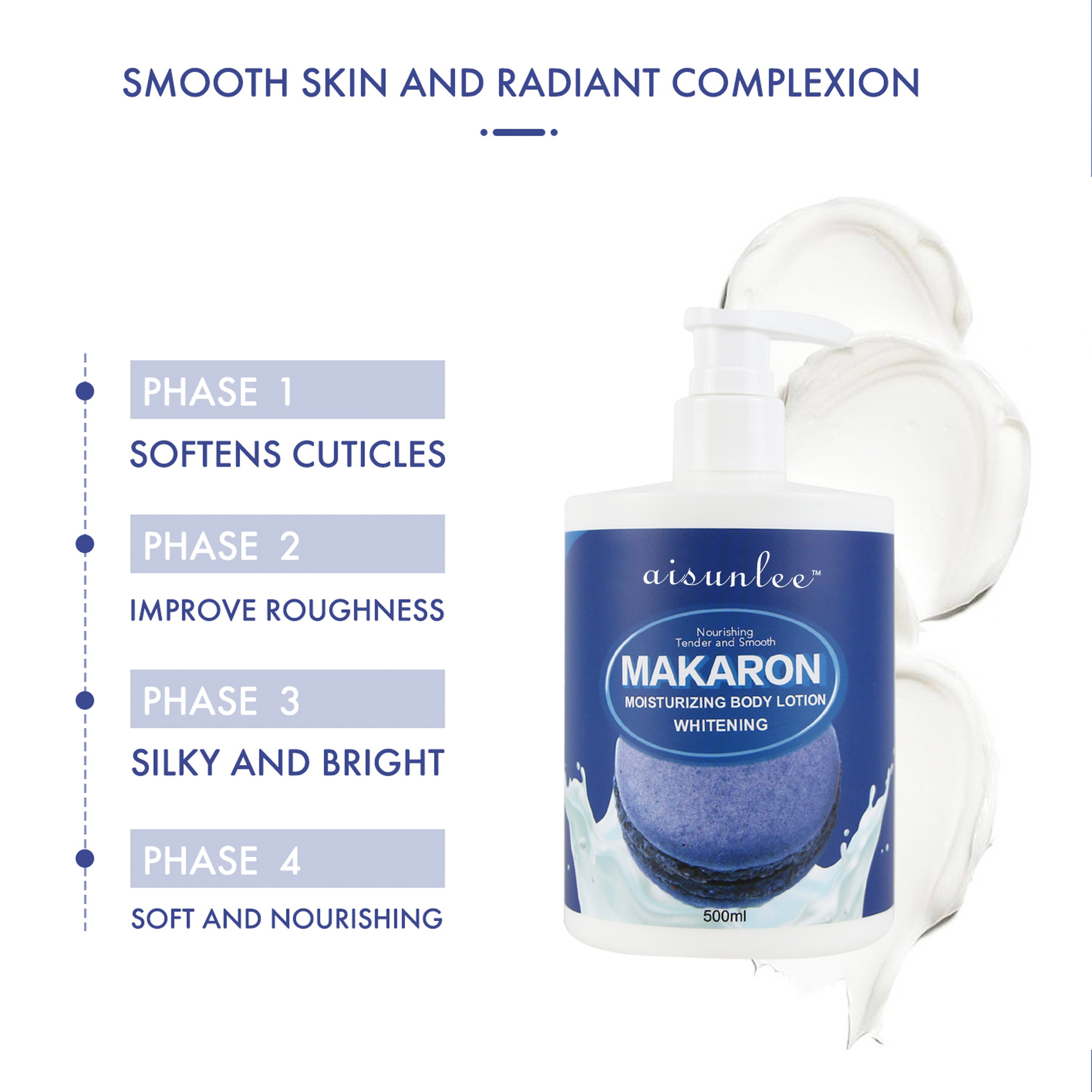 Source factory supports customized OEM 500ml organic Whitening and moisturizing body lotion to brighten and moisturize the skin