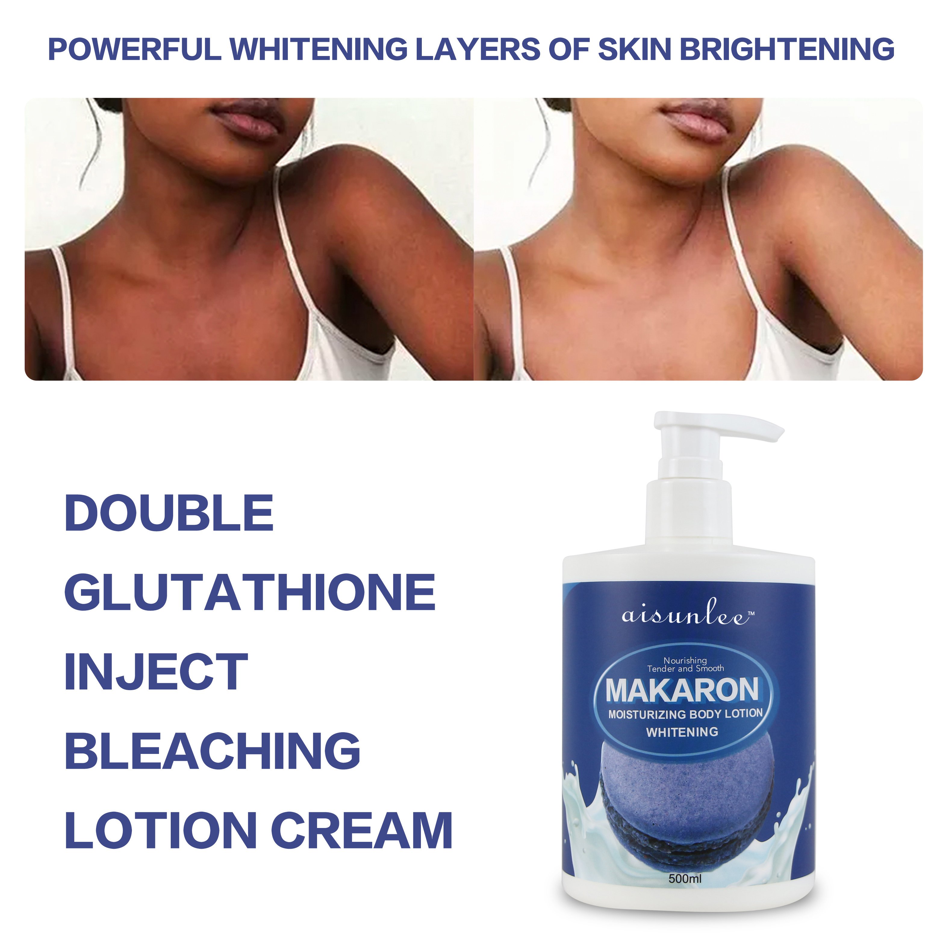 Source factory supports customized OEM 500ml organic Whitening and moisturizing body lotion to brighten and moisturize the skin