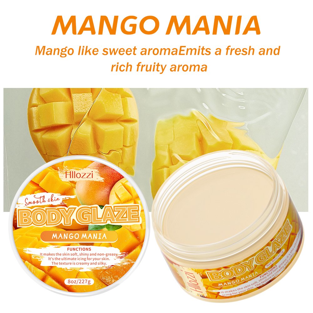 8oz/227g Hllozzi Skin cream anti aging body butter cream moisturizing skin body lotion mango body glaze