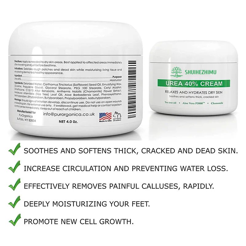 Wholesale Urea Cream 40 Percent Urea Foot Cream for Customize Dry Cracked Urea Lotion for Feet Maximum Strength