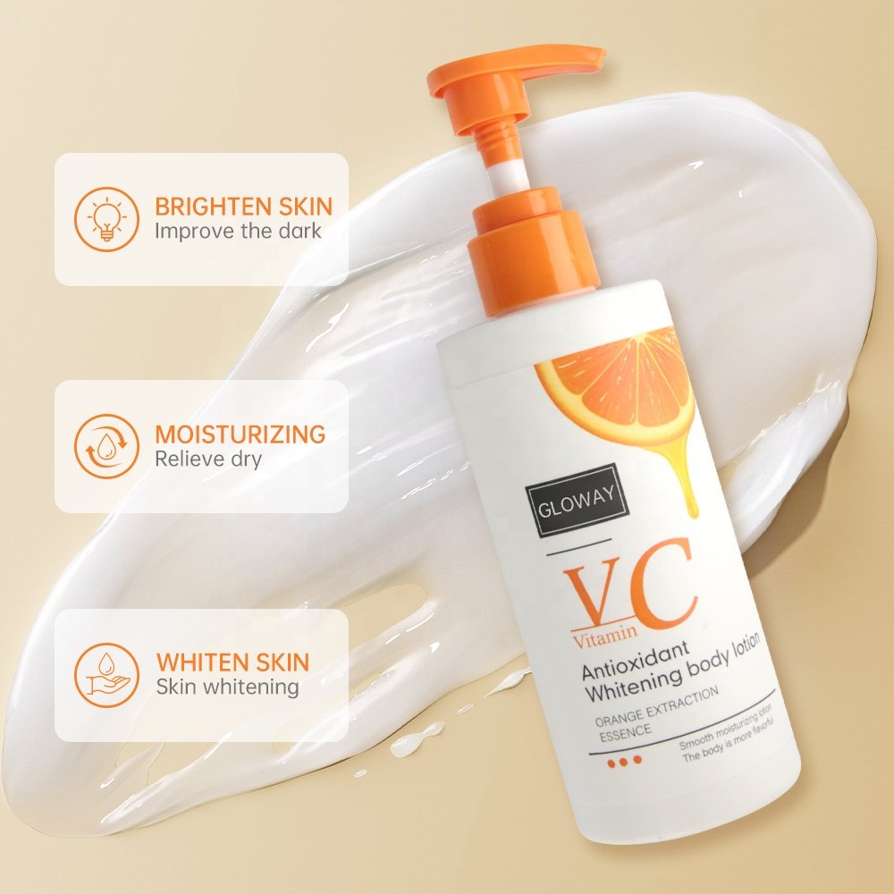 Orange Vitamin C Skin Brightening Cream Hydrating and Smoothing Body Lotion with Citrus Extract Vitamin C Enriched Lotion