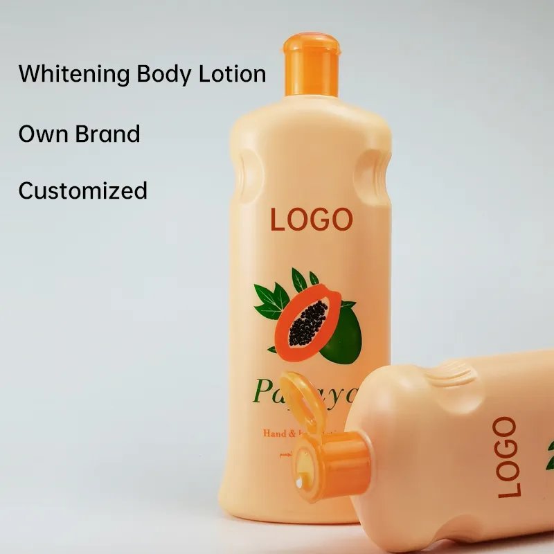Hot Sale Private Label OEM manufacturer custom spa face hand and body lightening papaya skin whitening body lotion cream