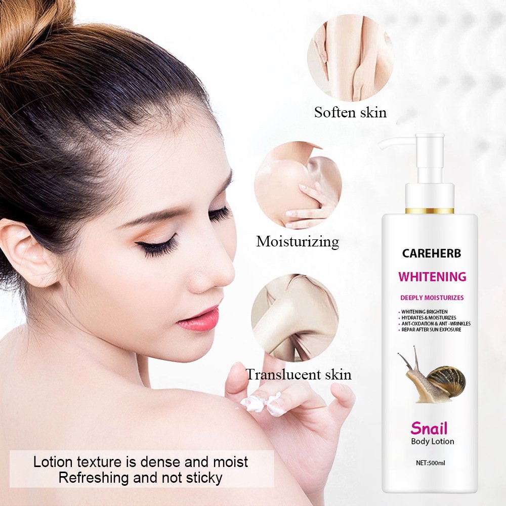 Halal Cosmetic Custom Moisturizing Cream Lightening Brightening Fast Whitening Snail Body Lotion for Women Dry Skin