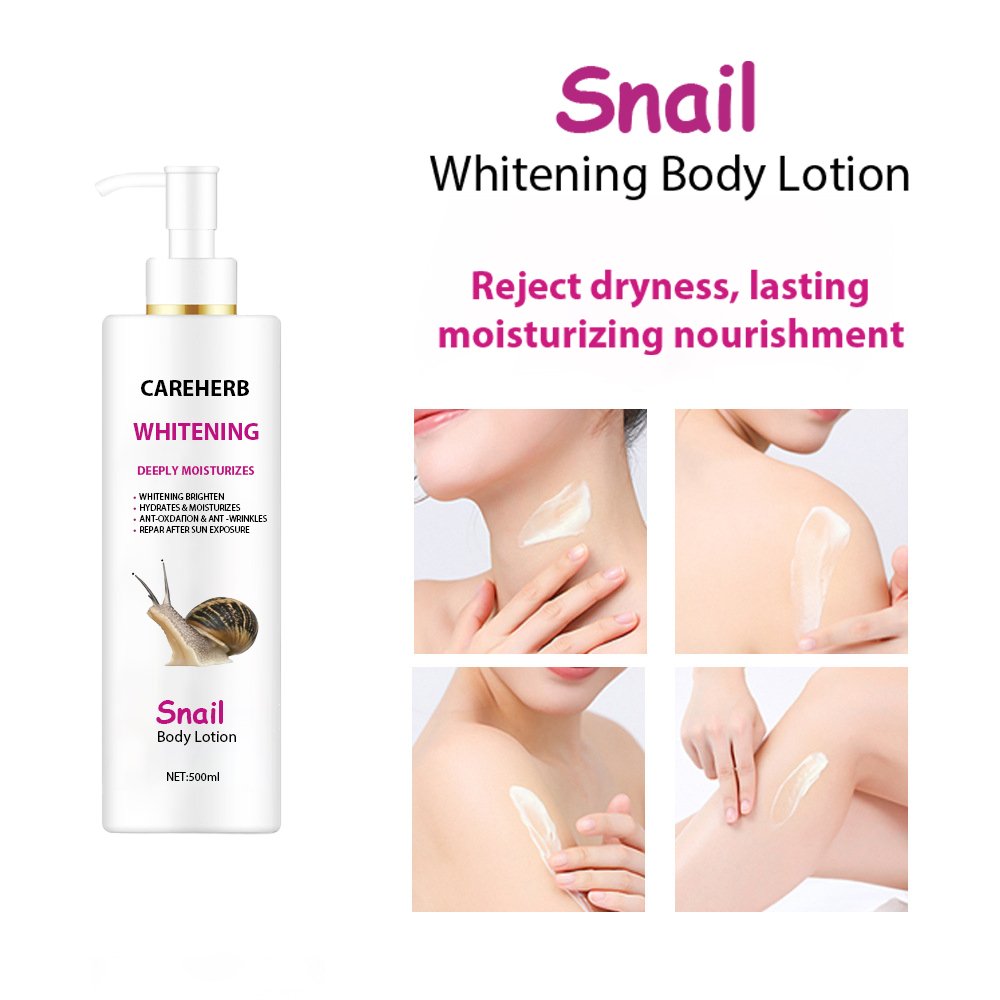 Halal Cosmetic Custom Moisturizing Cream Lightening Brightening Fast Whitening Snail Body Lotion for Women Dry Skin