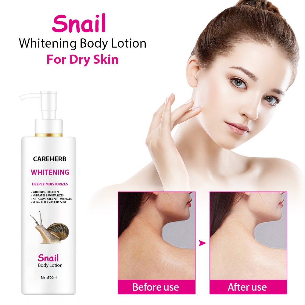 Halal Cosmetic Custom Moisturizing Cream Lightening Brightening Fast Whitening Snail Body Lotion for Women Dry Skin