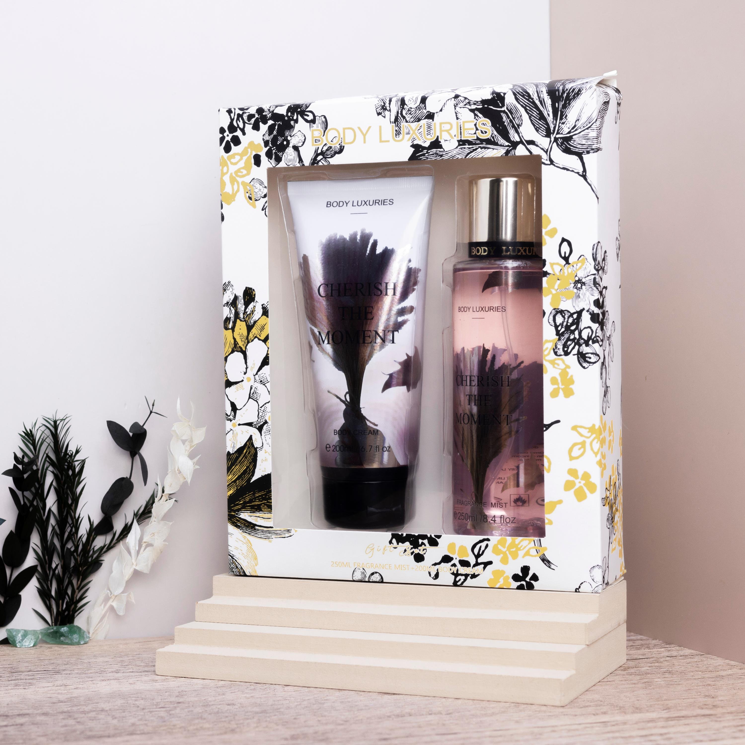 Best selling skin care set body lotion wholesale gift set womens perfume