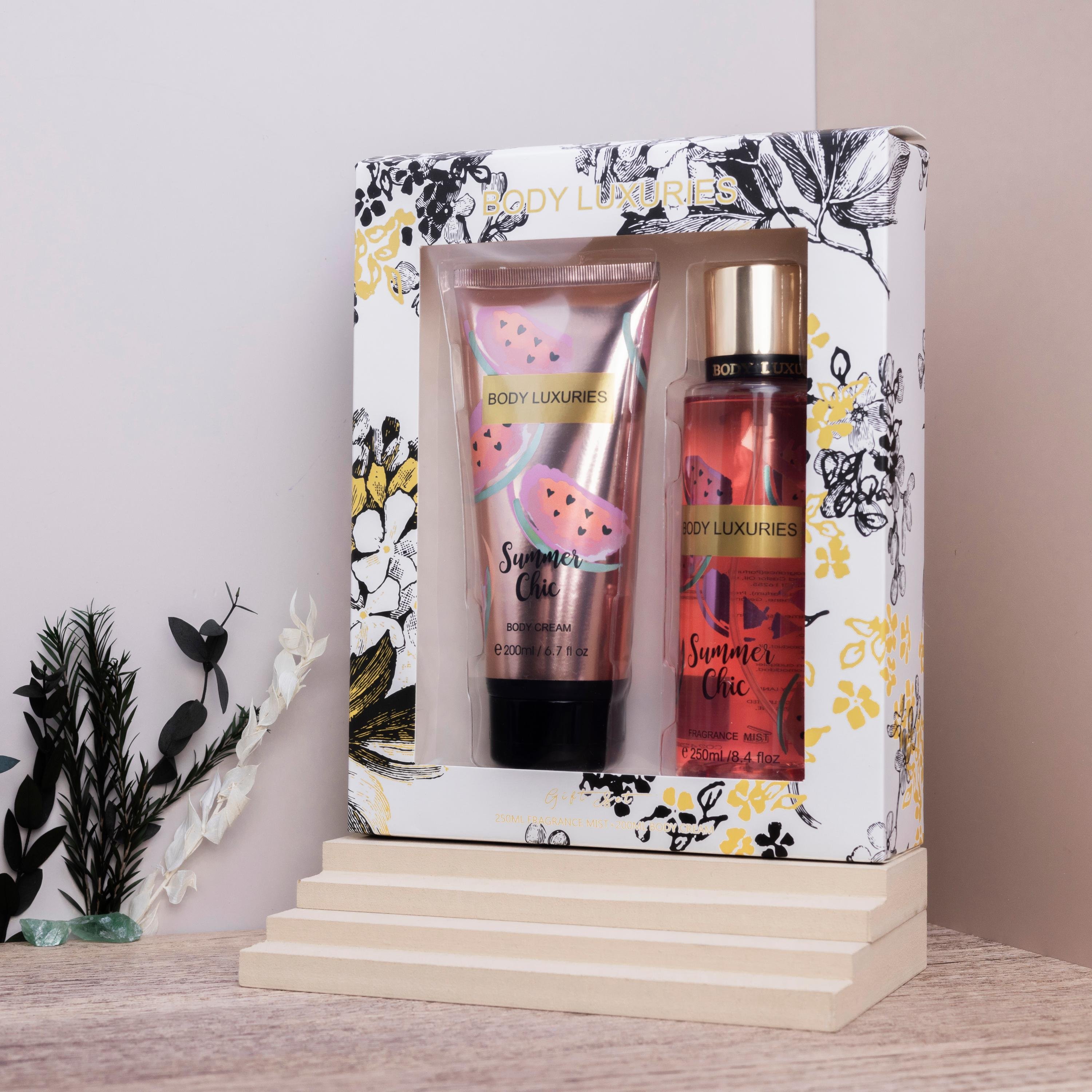 Best selling skin care set body lotion wholesale gift set womens perfume