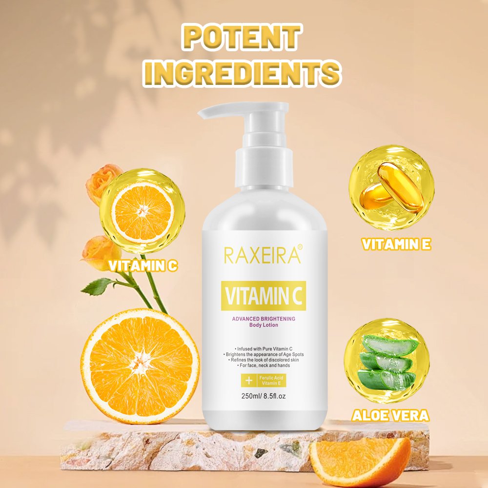 Skin Care Vitamin C Intensive Brightening Body Lotion OEM Vitamin C Advanced Lightening Body Lotion Whitening Body Cream