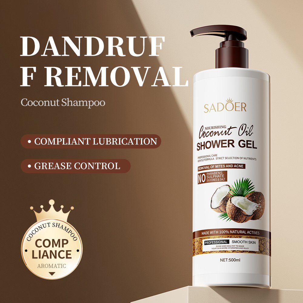 SADOER Coconut Oil Whitening Body Lotion Butter Cream Shower Gel Hair Shampoo Adults Face Cream & Lotion Skin Lightening Female