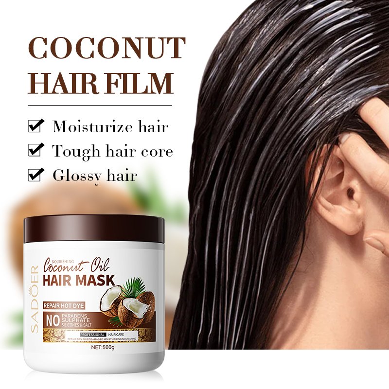 SADOER Coconut Oil Whitening Body Lotion Butter Cream Shower Gel Hair Shampoo Adults Face Cream & Lotion Skin Lightening Female