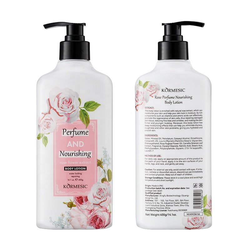 KORMESIC OEM ODM private label natural whitening nourishing moisturizing repair body lotion rose Fragrance Body Lotion