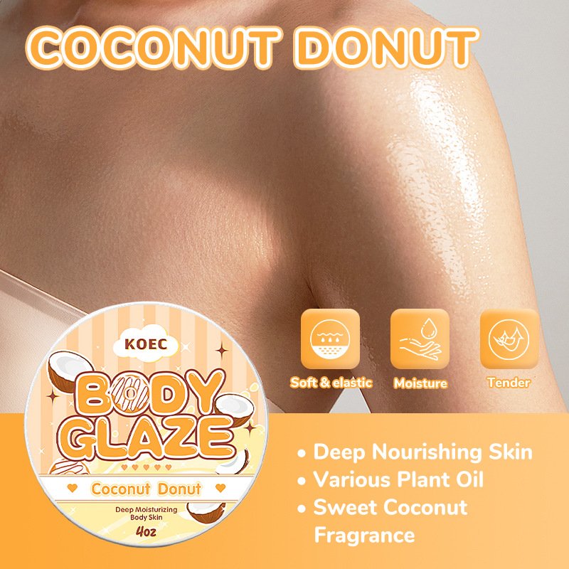 korean natural body care moisturizing coconut donut fragrance cream scented body glaze lotion cream moisturizer private label