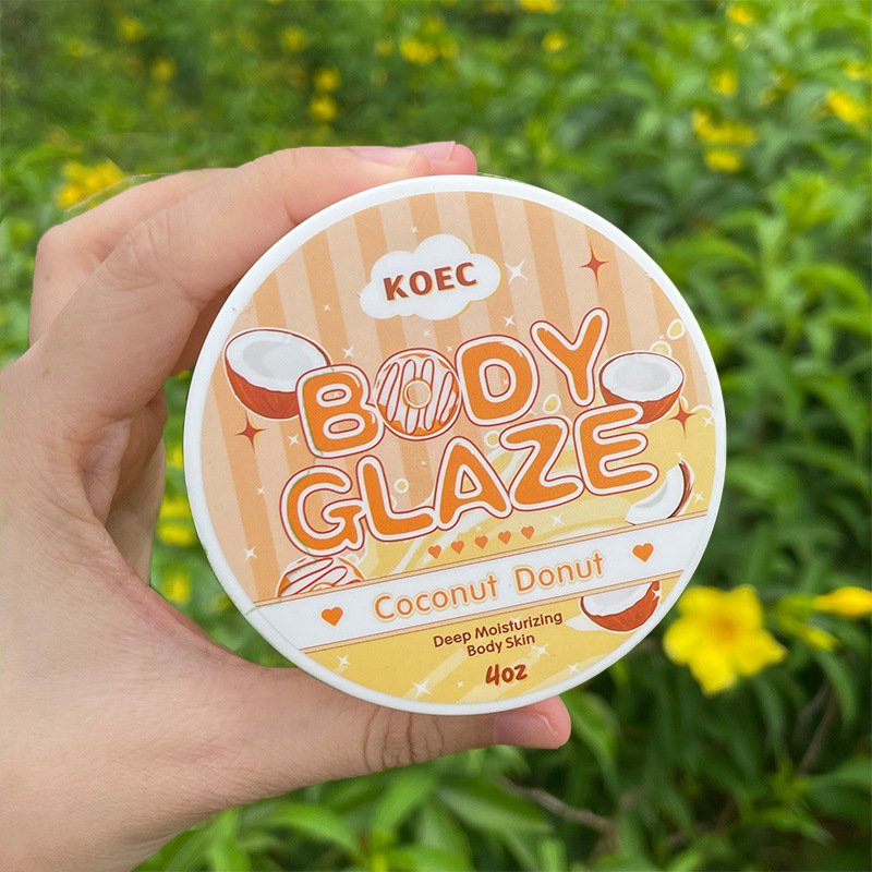 korean natural body care moisturizing coconut donut fragrance cream scented body glaze lotion cream moisturizer private label