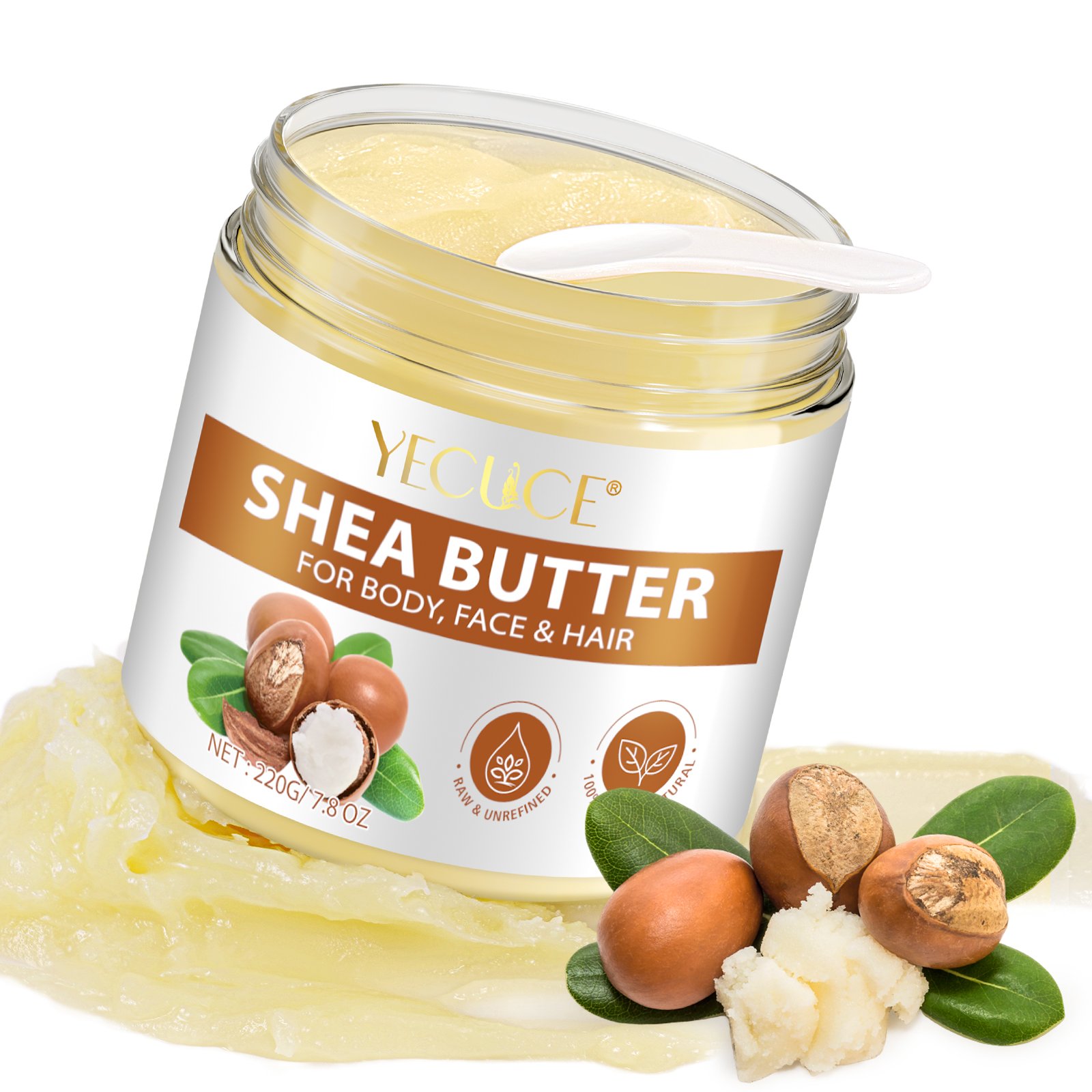 YECUCE Wholesale African 100% Pure Natural Shea Butter Body Lotion Unrefined Organic Bulk Raw Shea Butter Cream for Hair Face