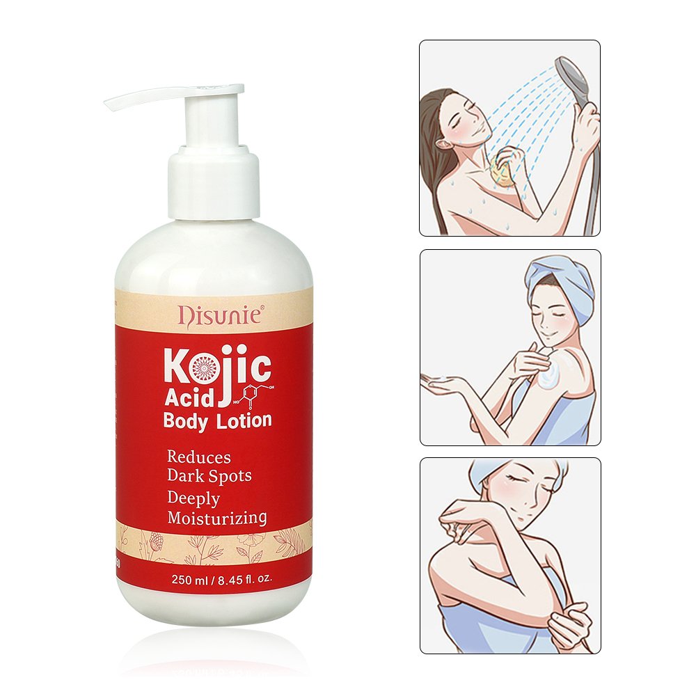 Kojic Acid Body Lotion Cream Fade Scar Black Spot Remover Even Skin Tone Whitening Cream Moisturizing Body Lotion