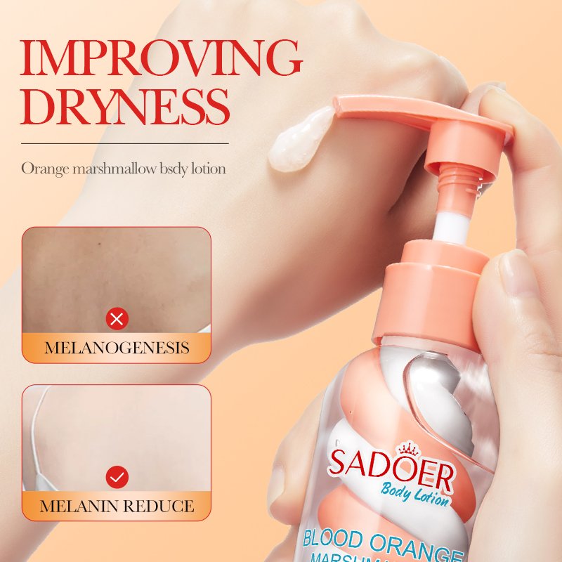 OEM SADOER new products wholesale custom blood orange avocado marshmallow nicotinamide whitening skin care body lotion