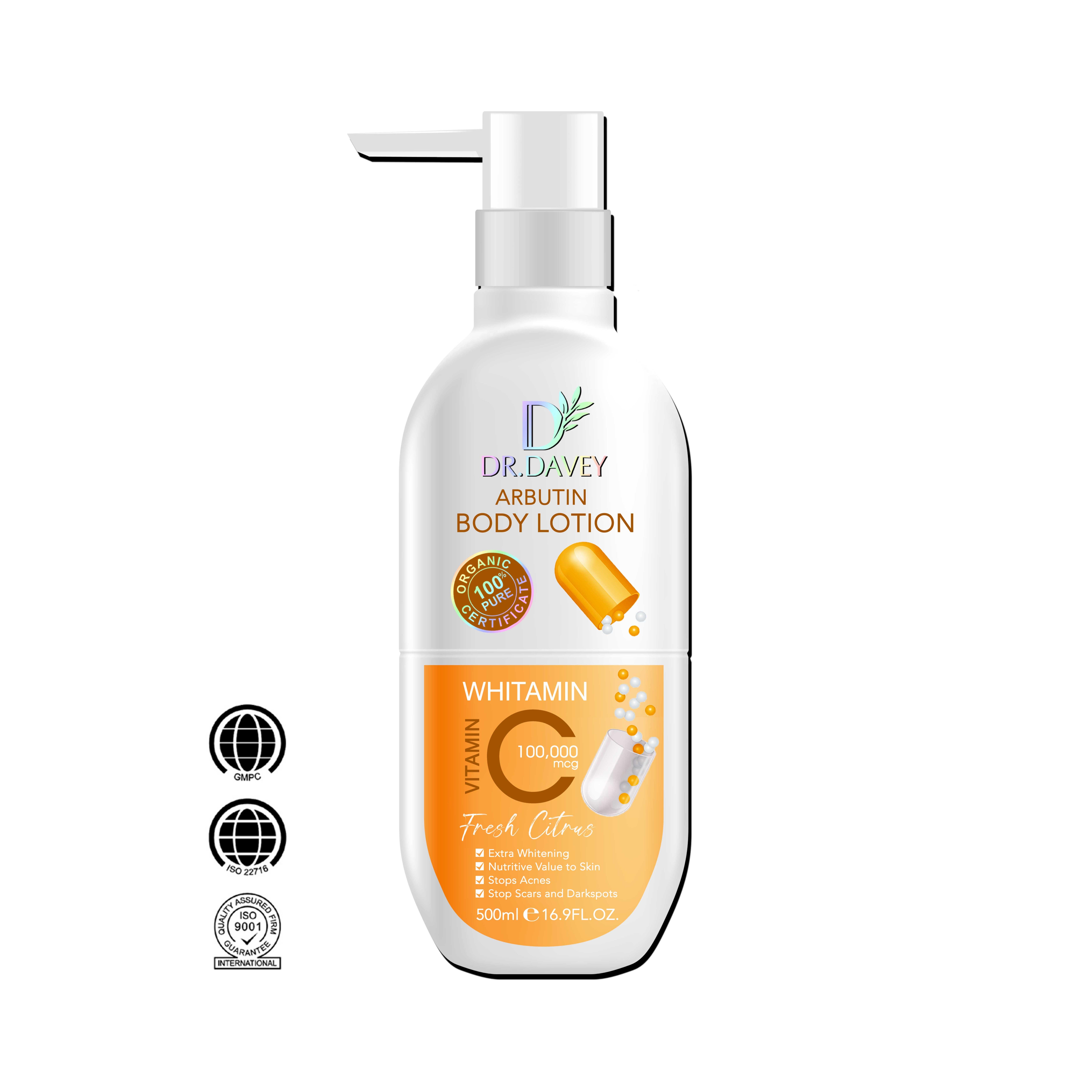 DR DAVEY Vitamin C Body Lotion Skin Care Smooth Whitening Exfoliator Nourishing Moisture Good Quality Body Care