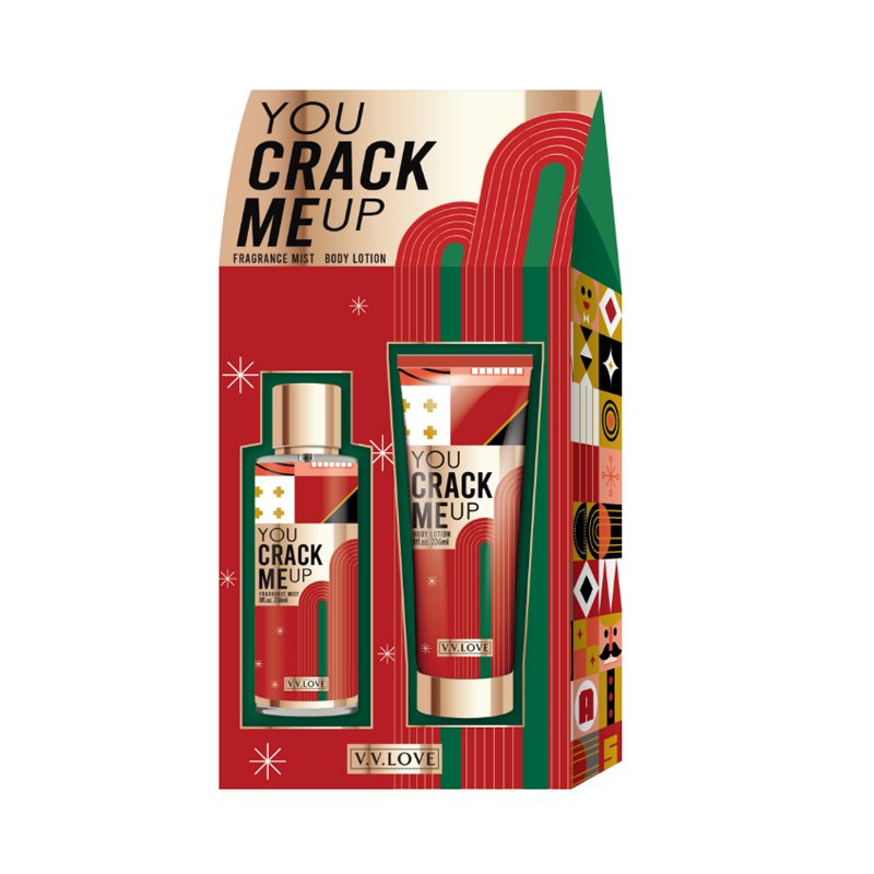 SD-006 new production 90ML body mist +50ML lotion Christmas festive designs refreshing scent gift set for woman