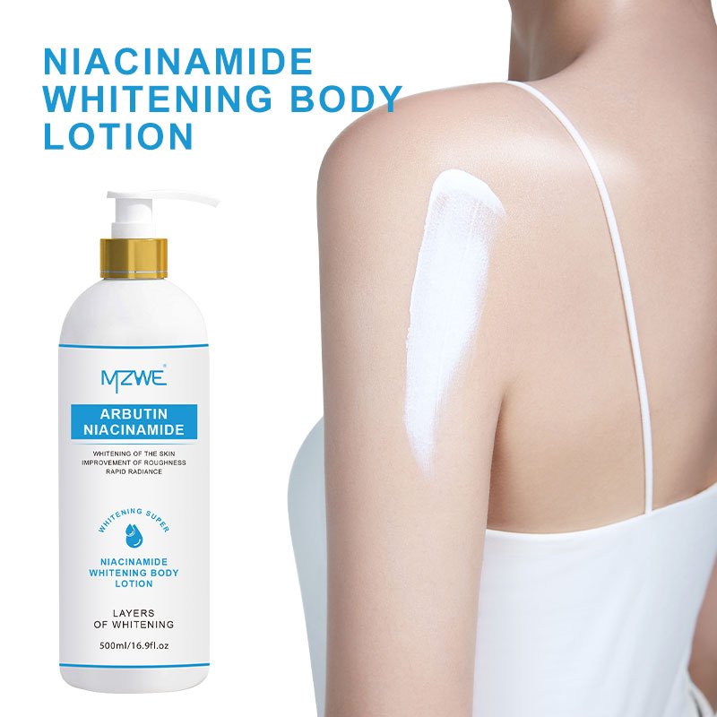 500ml Custom Logo Organic Natural Moisturizing Whitening Body Cream Brightening Nourishing Niacinamide Skin Body Lotion