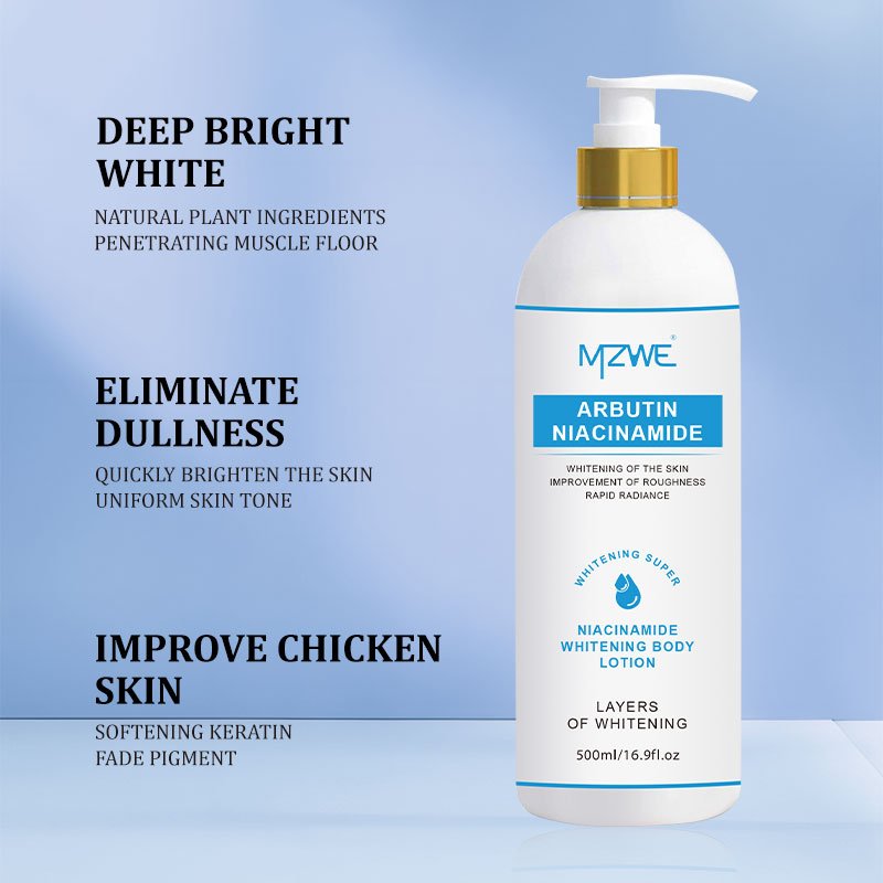 500ml Custom Logo Organic Natural Moisturizing Whitening Body Cream Brightening Nourishing Niacinamide Skin Body Lotion