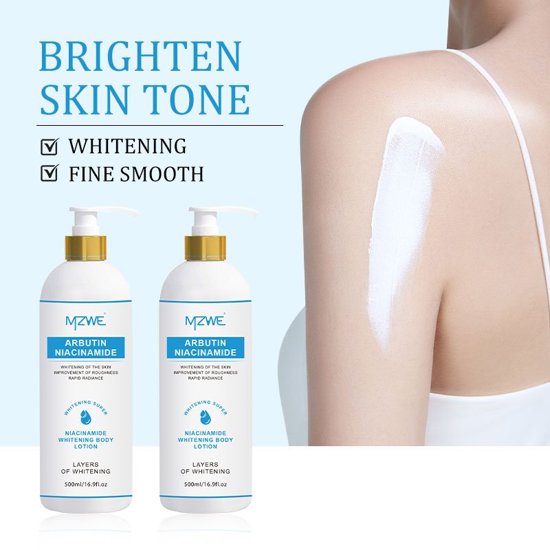 500ml Custom Logo Organic Natural Moisturizing Whitening Body Cream Brightening Nourishing Niacinamide Skin Body Lotion