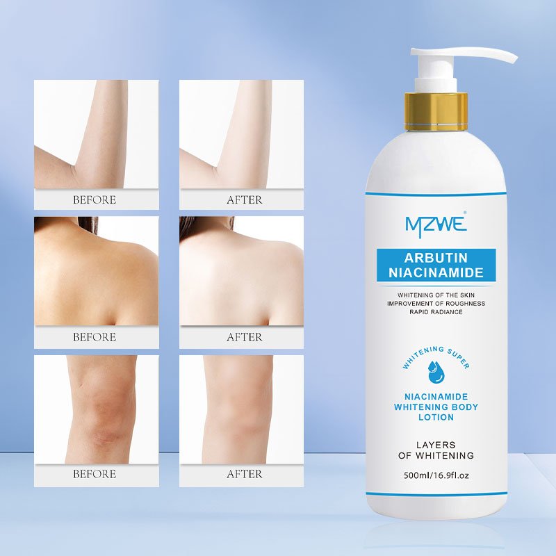 500ml Custom Logo Organic Natural Moisturizing Whitening Body Cream Brightening Nourishing Niacinamide Skin Body Lotion