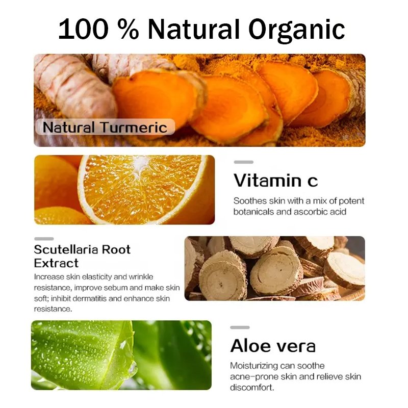 Private Label Moisturizing Smoothing Vitamin c Whitening Turmeric body lotion