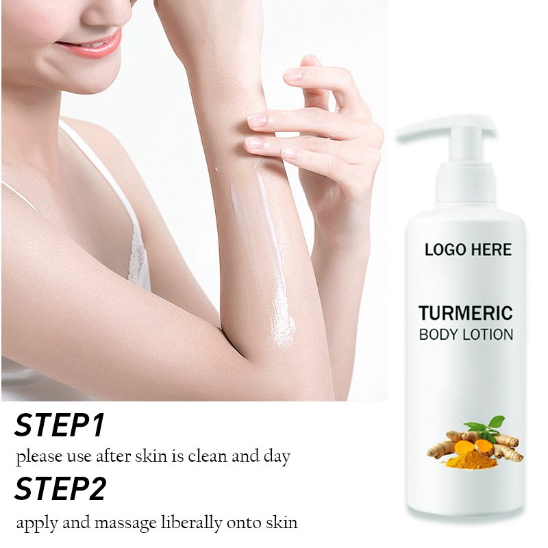 Private Label Moisturizing Smoothing Vitamin c Whitening Turmeric body lotion