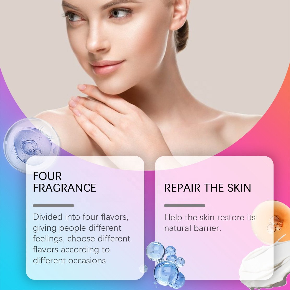 Christmas Gift Set Lavender Rose Orange Seaweed Charming Fragrance Body Mist Spray Perfume Nourishing Body Lotion Body Care Set