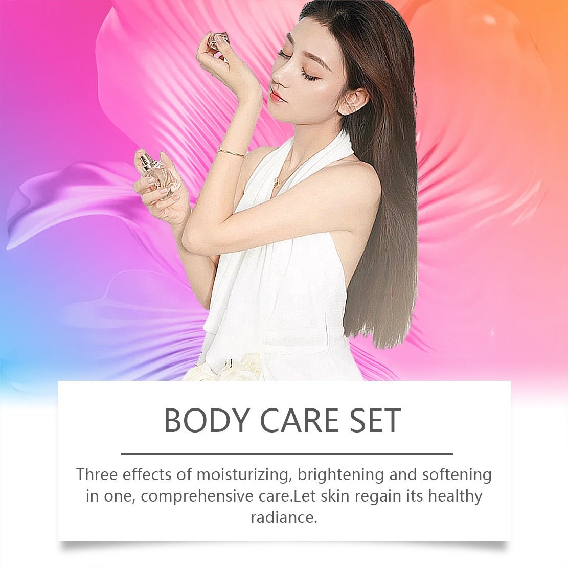 Christmas Gift Set Lavender Rose Orange Seaweed Charming Fragrance Body Mist Spray Perfume Nourishing Body Lotion Body Care Set