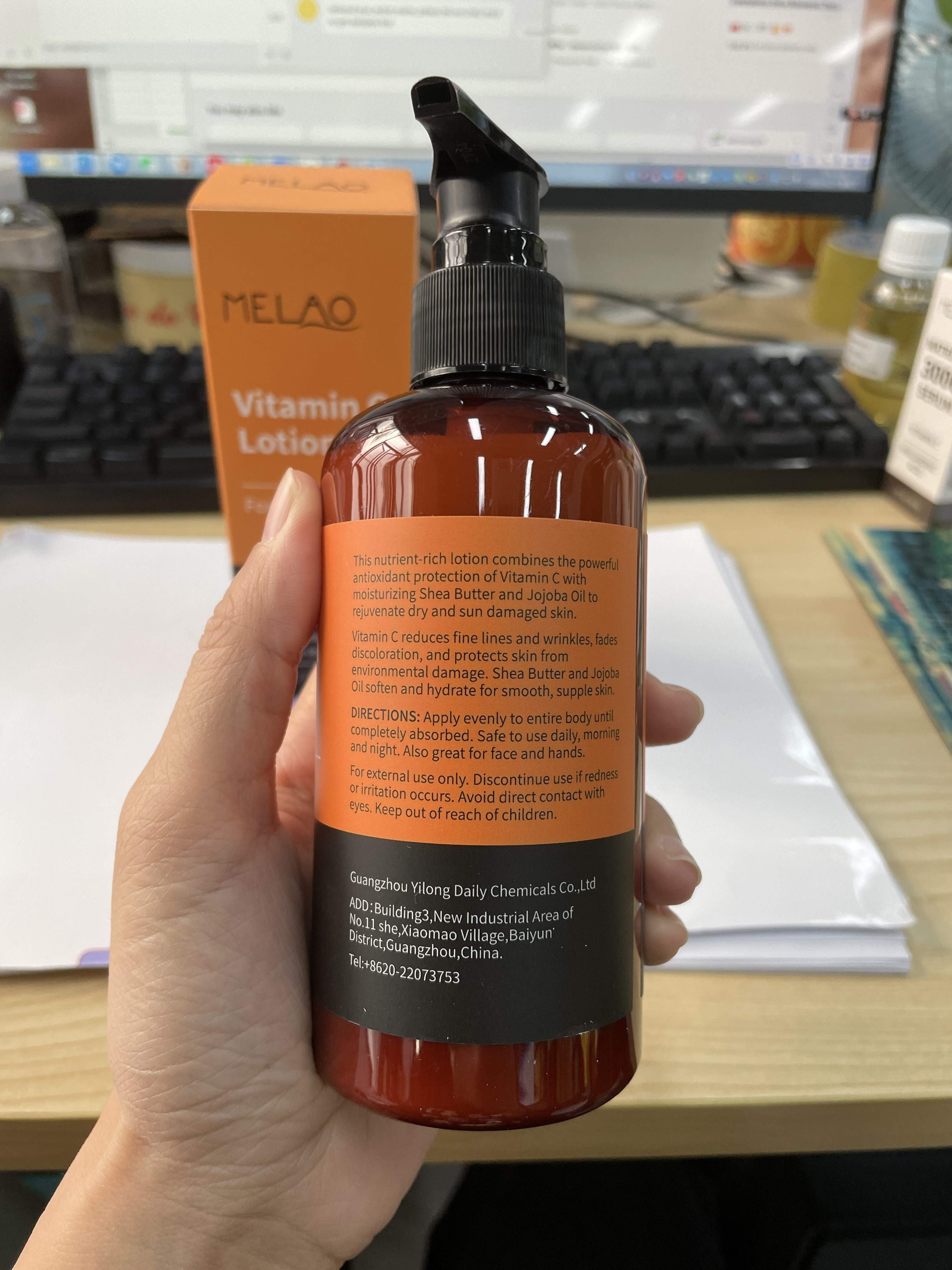 MELAO OEM Private Label Organic Whiten Body Lotion Collagen Moisturizer Nourishing Whitening Anti Aging Vitamin C Body Lotion