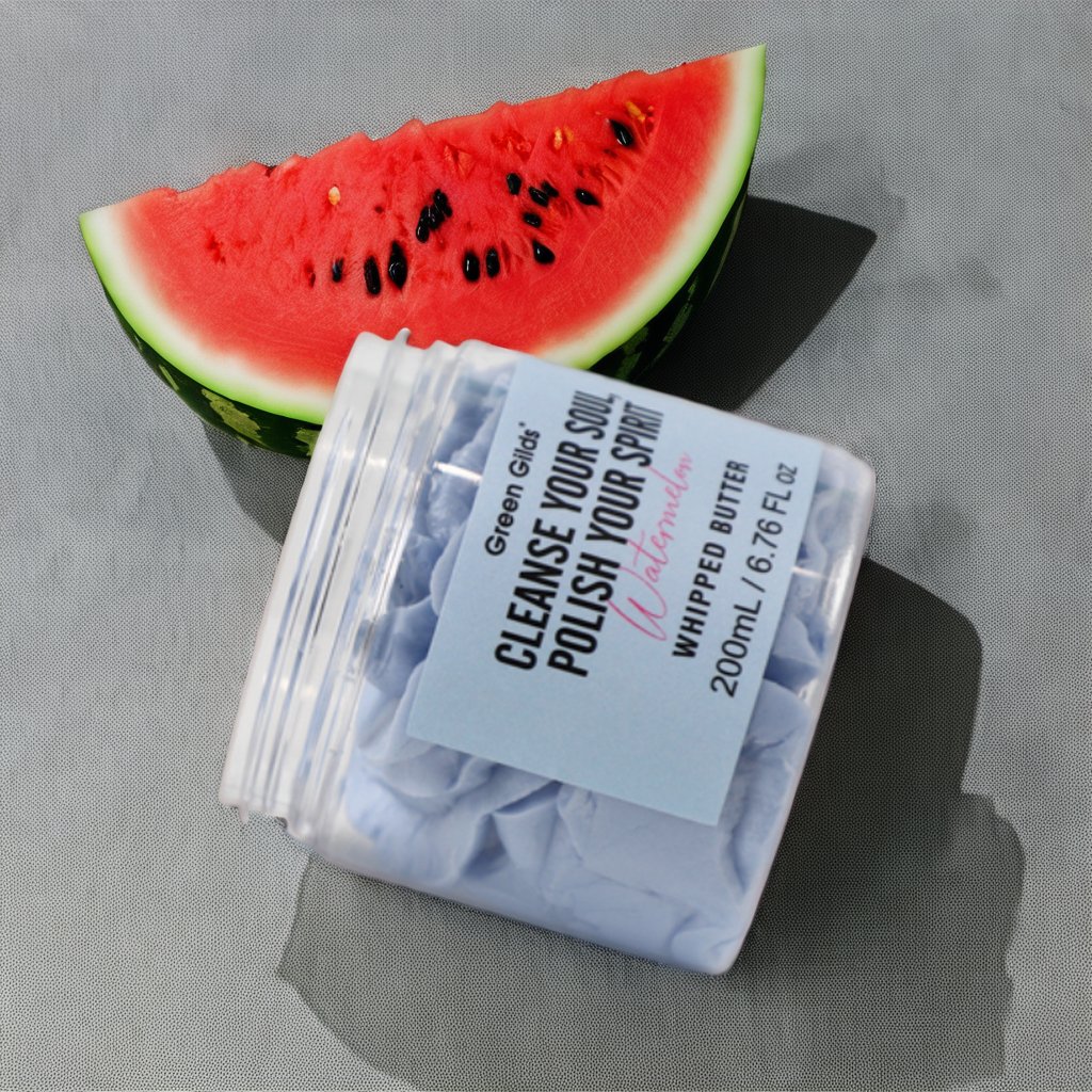 2024 OEM ODM Organic Watermelon Scented Whipped Body Butter Lotion Nourishing Shea Butter Glycerin Based Skin Cream for Adults