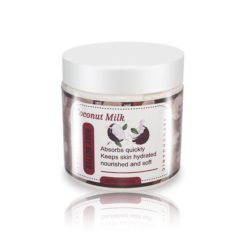Private Label Coco Butter OEM Skin Whitening Coconut Moisturizing Body Lotion Whipped Body Butter Cream