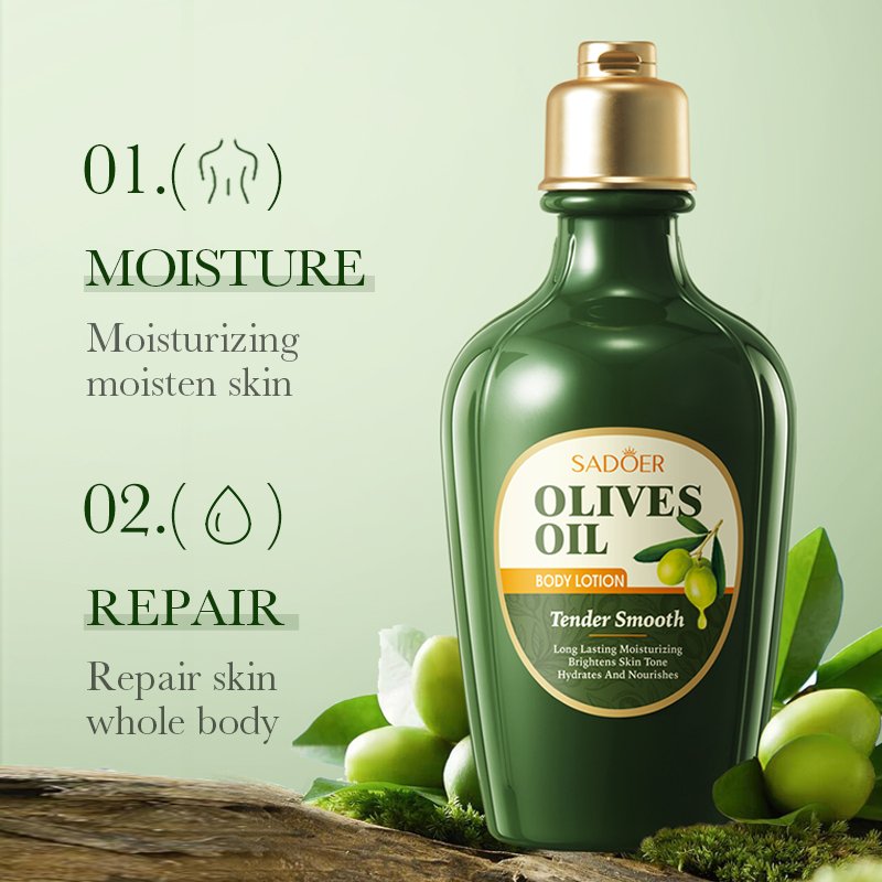 OEM ODM Private Label SADOER Olives Oil Fragrance Body Lotion Cream Hydrating Moisturizing Tender Skin Beauty Products For Woman
