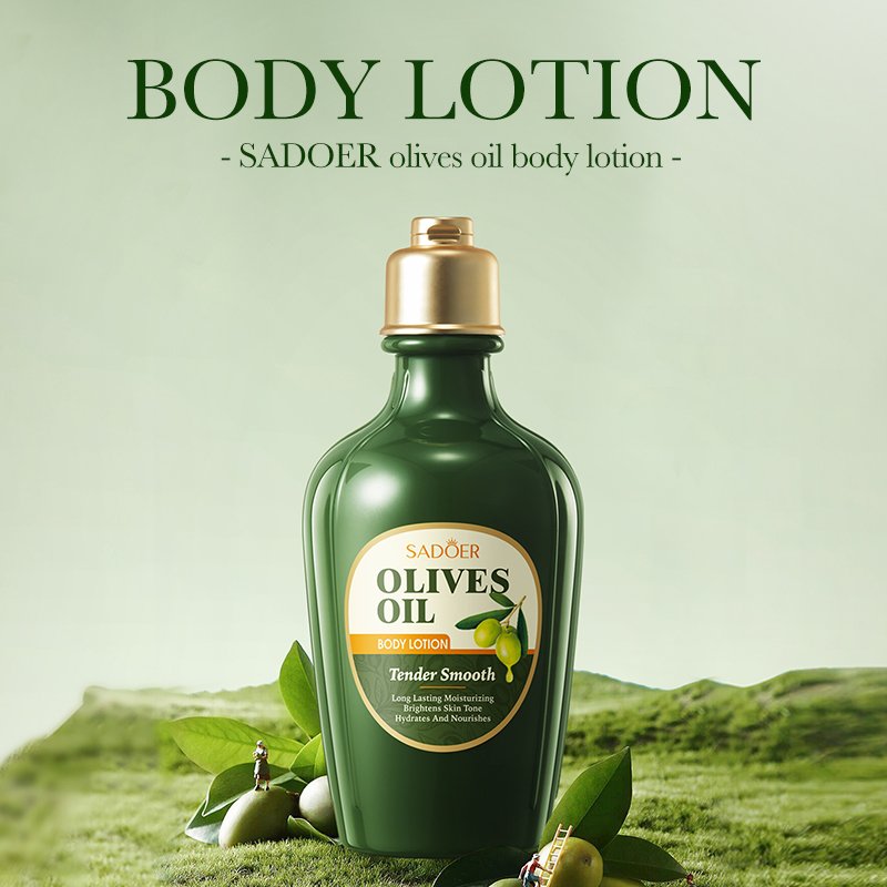 OEM ODM Private Label SADOER Olives Oil Fragrance Body Lotion Cream Hydrating Moisturizing Tender Skin Beauty Products For Woman