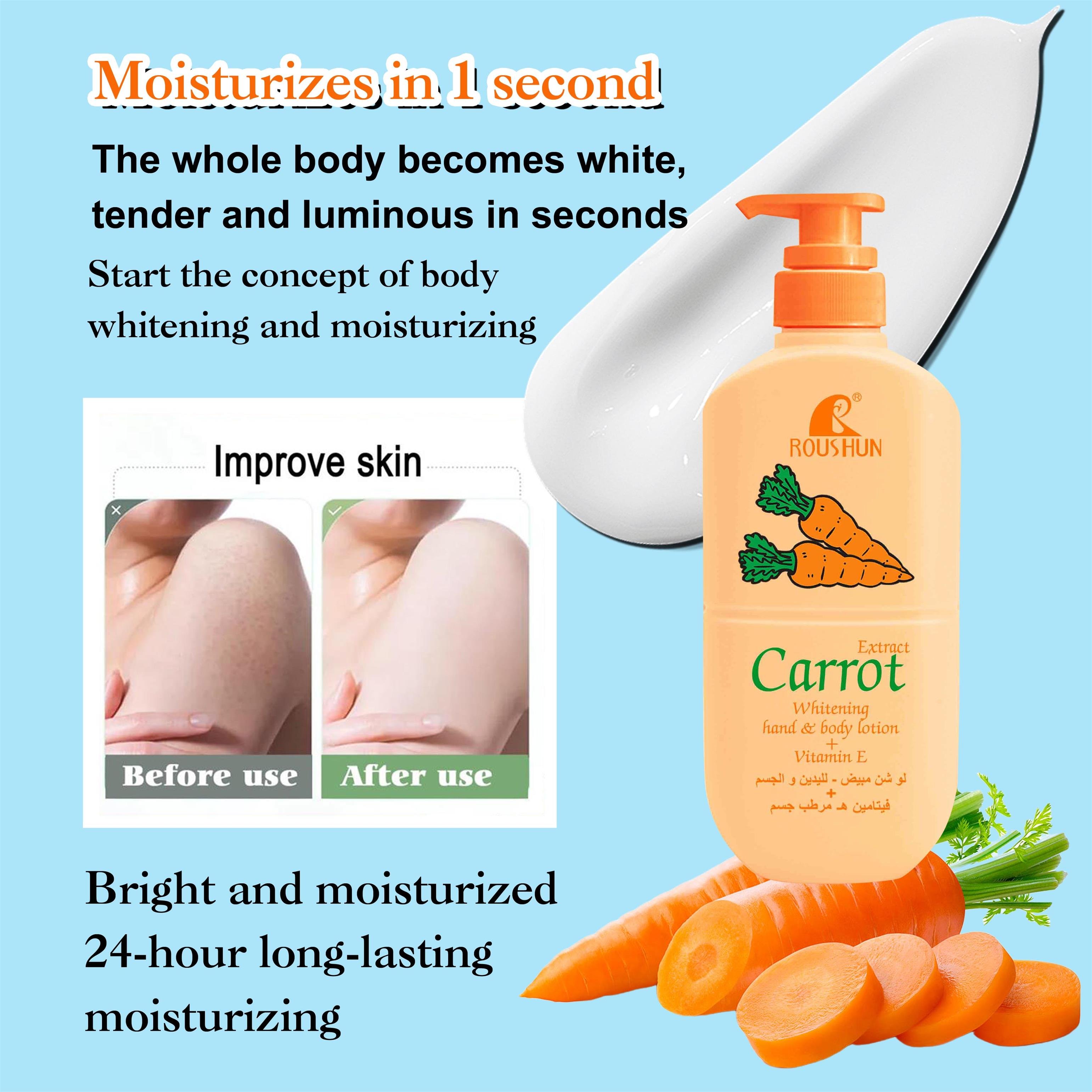 ROUSHUN Whiting Moisturizing Carrot Body Cream Carrot Whitening Body Lotion