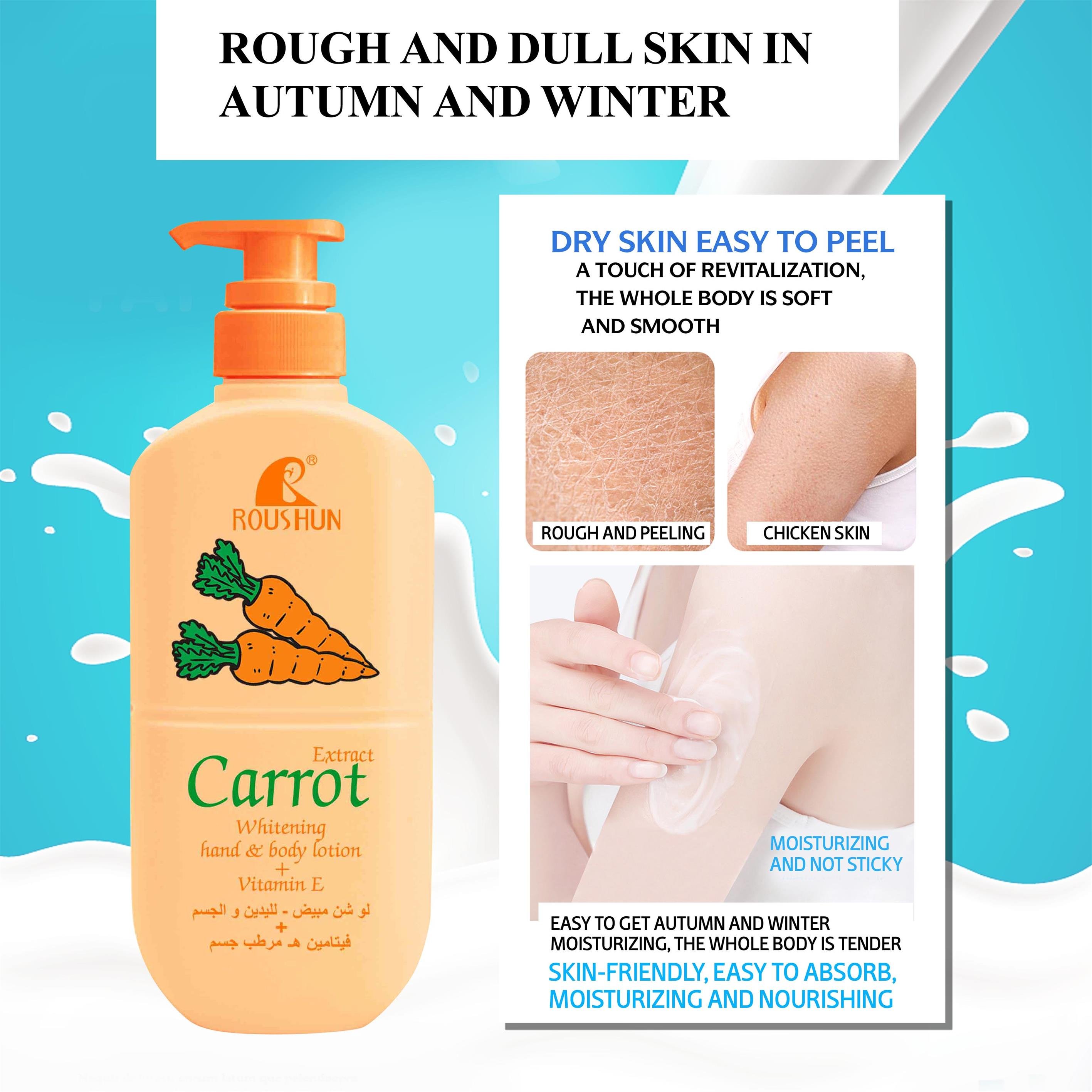 ROUSHUN Whiting Moisturizing Carrot Body Cream Carrot Whitening Body Lotion