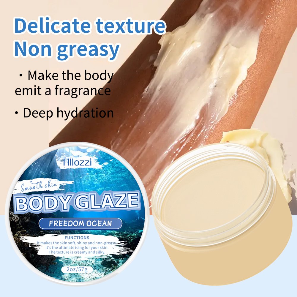 2oz/57g Hllozzi freedom ocean BODY GLAZE Whitening Body Lotion Pick Your Scent with Products Shea Butter Body Care Cream