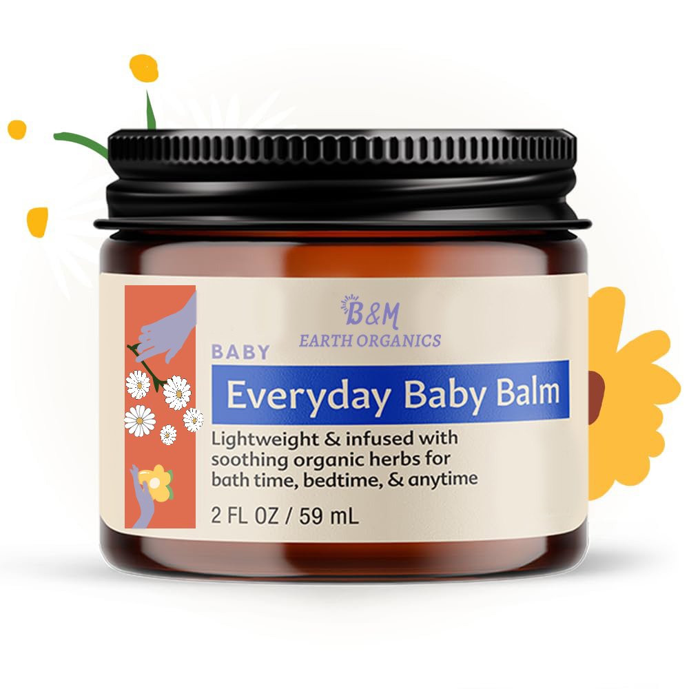 Everyday Baby Balm Plant Based All Natural Baby Essential for Newborns Infants Toddlers Moisturizing Herbal Salve w Calming