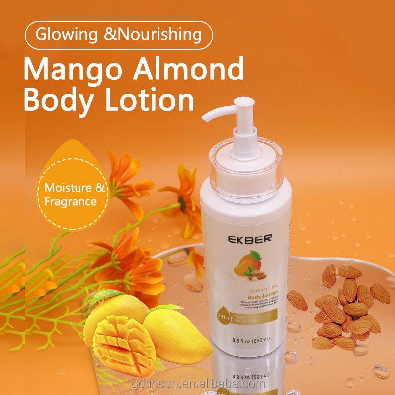 Wholesale Private Label High Quality Skin Care Deep Nourishing Mango Almond Body Lotion Lightening Body Cream