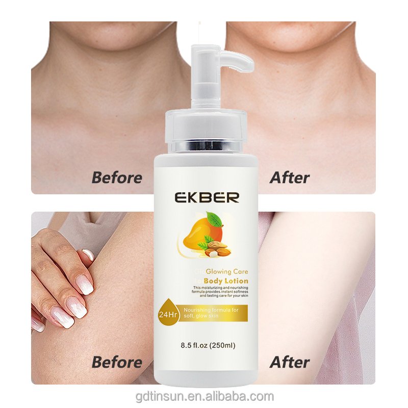 Wholesale Private Label High Quality Skin Care Deep Nourishing Mango Almond Body Lotion Lightening Body Cream
